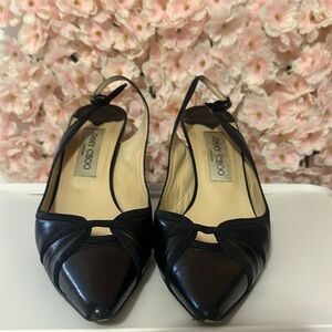Jimmy Choo black, sling back heel, size 40